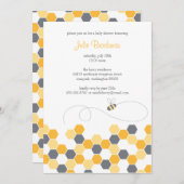 Invitation Douche de nid d'abeilles/invitation de partie (Devant / Derrière)