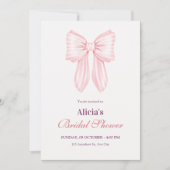 Invitation Douche de nuptiale à arc souple rose (Devant)