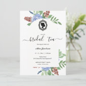Invitation douche de nuptiale à fleurs vintages (Debout devant)