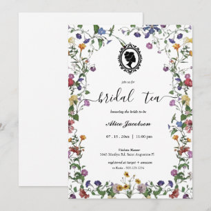 Invitation douche de nuptiale à fleurs vintages