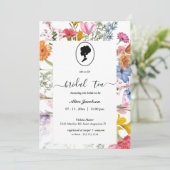 Invitation douche de nuptiale à fleurs vintages (Debout devant)