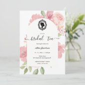 Invitation douche de nuptiale à fleurs vintages (Debout devant)