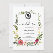 Invitation douche de nuptiale à fleurs vintages (Devant)