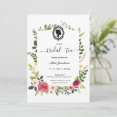 Invitation douche de nuptiale à fleurs vintages (Debout devant)
