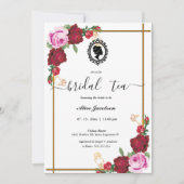 Invitation douche de nuptiale à fleurs vintages (Devant)