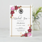 Invitation douche de nuptiale à fleurs vintages (Debout devant)