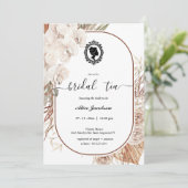 Invitation douche de nuptiale à fleurs vintages (Debout devant)