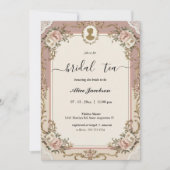 Invitation douche de nuptiale à fleurs vintages (Devant)