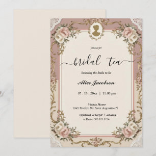 Invitation douche de nuptiale à fleurs vintages