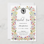 Invitation douche de nuptiale à fleurs vintages (Devant)