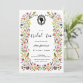 Invitation douche de nuptiale à fleurs vintages (Debout devant)