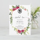 Invitation douche de nuptiale à fleurs vintages (Debout devant)