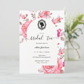 Invitation douche de nuptiale à fleurs vintages (Debout devant)