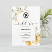 Invitation douche de nuptiale à fleurs vintages (Debout devant)