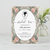 Invitation douche de nuptiale à fleurs vintages (Debout devant)