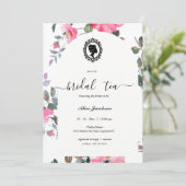 Invitation douche de nuptiale à fleurs vintages (Debout devant)