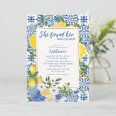 Invitation Douche de nuptiale au citron méditerranéen (Debout devant)