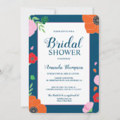 Invitation Douche de nuptiale florale moderne (Devant)