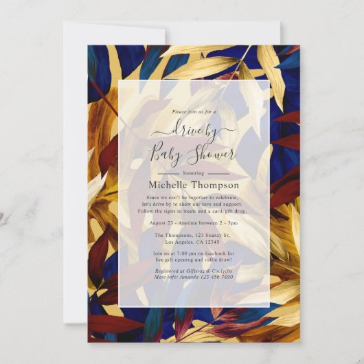 Invitation Douche de passage dans une forêt exotique (Devant)