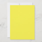 Invitation Douche de passage florale turquoise et jaune (Dos)