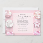 Invitation Douche de passage Rose et Or Rose (Devant)
