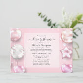 Invitation Douche de passage Rose et Or Rose (Debout devant)
