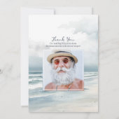 Invitation Douche de plage par courrier avec photo Anniversai (Dos)