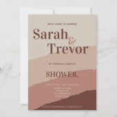 Invitation Douche de surprise Couple rouille profonde (Devant)