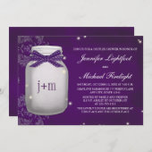 Invitation Douche décorée d'un monogramme de couples de pot (Devant / Derrière)