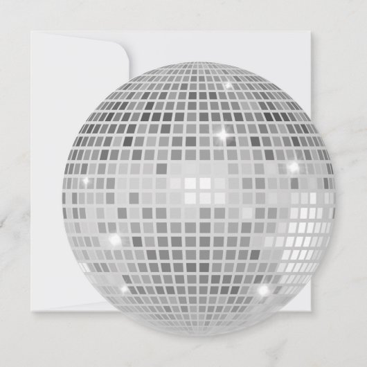 Invitation Douche dernière disco rétro (Dos)