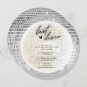 Invitation Douche dernière disco rétro (Devant / Derrière)