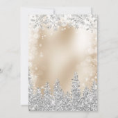 Invitation Douche d'hiver de la nappe d'or en argent (Dos)
