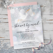 Invitation Douche D'Hiver Par Courrier Long Distance Rose