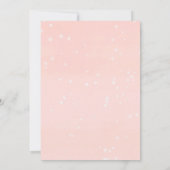 Invitation Douche d'hiver par Mail rose or fille baby shower (Dos)