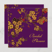 Invitation Douche d'or - Fête des mariées (Devant / Derrière)