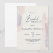 Invitation Douche douillette en poudre couleur rose pastel (Devant / Derrière)