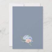 Invitation Douche Dusty Blue Floral Diamond Couples (Dos)