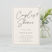 Invitation Douche Élégante pour Couples, Moderne et Minimalis (Debout devant)