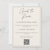 Invitation Douche Élégante pour Couples, Moderne et Minimalis (Dos)