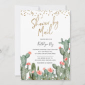 Invitation Douche en cactus mexicain par Fête des mariées pos (Devant)