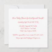 Invitation Douche en dentelle Rose vintage (Dos)