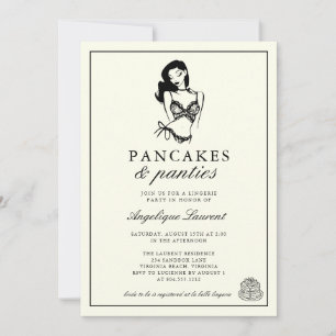 Invitation Douche et Crêpes Lingerie Enterrement de Vie de Je