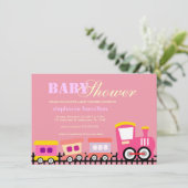 Invitation Douche faite sur commande de bébé de train de (Debout devant)