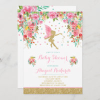 Douche féerique florale d'invitation féerique de