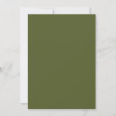 Invitation Douche feuille verte (Dos)