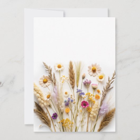 Invitation Douche fleur sauvage Couples (Dos)