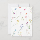 Invitation Douche fleur sauvage Tea Party (Dos)