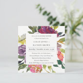 INVITATION DOUCHE FLORALE BURGUNDY JAUNE CLAIRE (Debout devant)