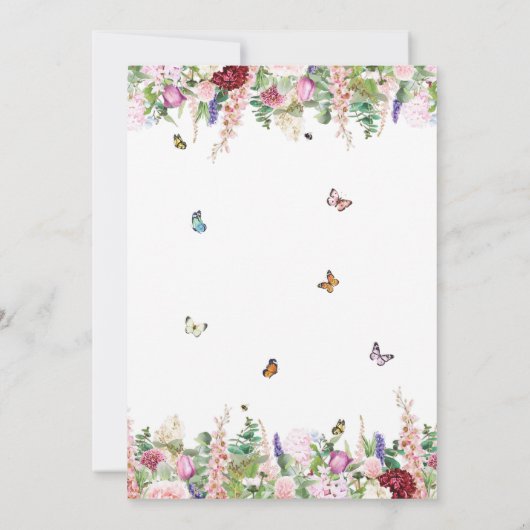 Invitation Douche Florale Couples (Dos)