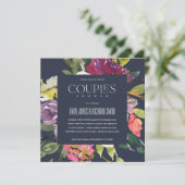 INVITATION DOUCHE FLORALE DE COUPLES FLORAUX BURGUNDY JAUNE D (Debout devant)